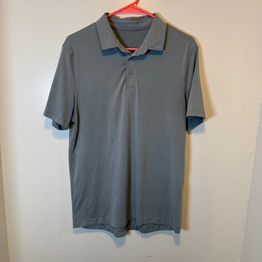 Lululemon gray‎ polo shirt men's size large